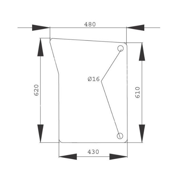 AKK2049 Szyba przednia dolna lewa