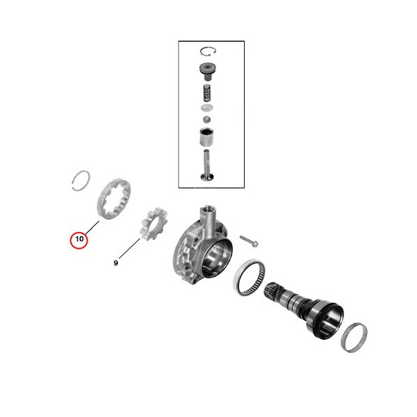 Zębatka pompy w skrzyni (zewnętrzne) john deere 6810, 6910 6820, 6920, 6920S 6830, 6830PR, 6930PR