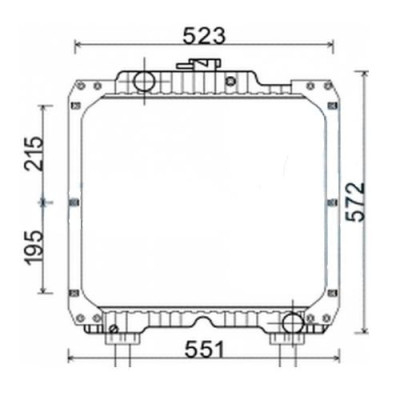 Chłodnica wody Case JX 60, JX70, JX 80, JX90, JX95,New holland,TD5010, TD5020, TD5030,TD5040,TD5050 84175586,87681422