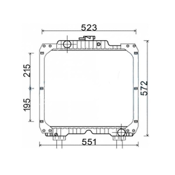 Chłodnica wody Case JX 60, JX70, JX 80, JX90, JX95,New holland,TD5010, TD5020, TD5030,TD5040,TD5050 84175586,87681422
