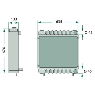 chłodnica wody silnika case Maxxum 110,115,120,125,130,140,new,holland,steyr,87574206,87737092