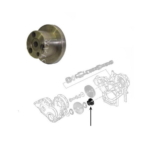 33426161 37718552 450035 735852M1 Piasta koła pośredniego rozrządu Massey Ferguson 275 223 375 3235 4225 5275 6130 Landini 6860