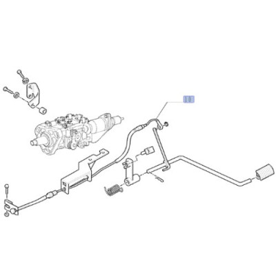 linka gazu nożnego Case JX60, JX70 New Holland TD60D, TD70D 640mm 5097710