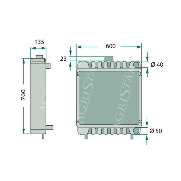 SUC1019 Chłodnica wody case 1255, 1255XL, 1455, 1455XL