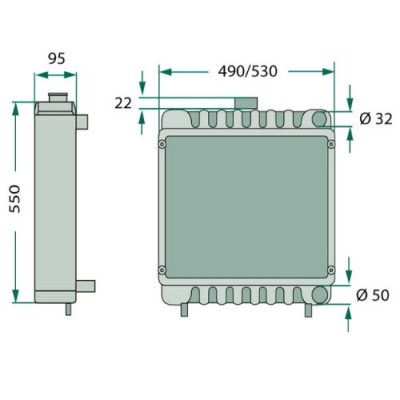 Chłodnica wody Case 1328723C92, 1328723C91 , 3233229R92, 3233229R91