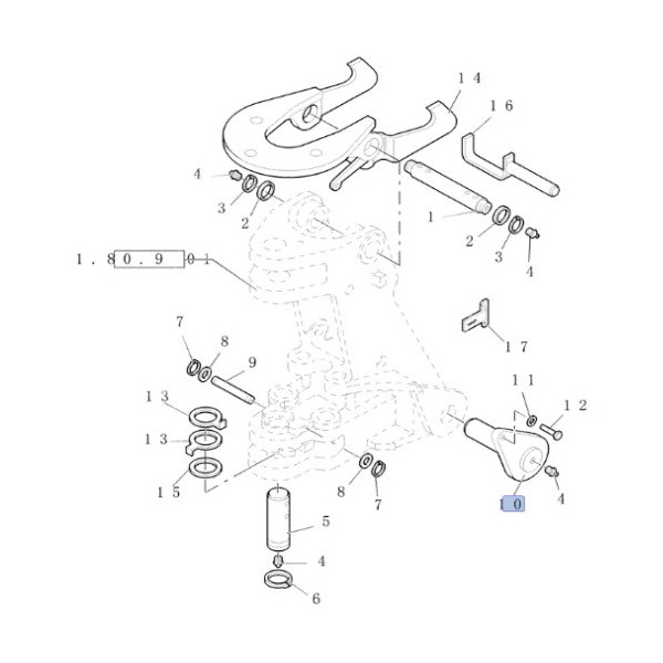 Sworzeń ramienia koparkowego dolny 85802872