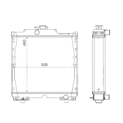 Chłodnica wody case jxu  JX100U, JX1070U, JX1080U holland TL100A, TL70A, TL80A, TL90A