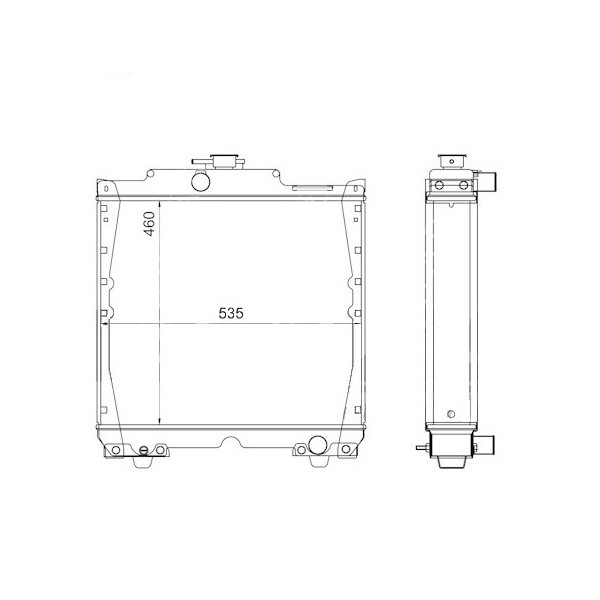 Chłodnica wody case jxu  JX100U, JX1070U, JX1080U holland TL100A, TL70A, TL80A, TL90A