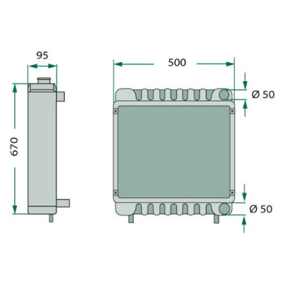 Chłodnica wody fendt farmer 310, 310LSA, 311, 311LSA, 312, 312LSA favorit