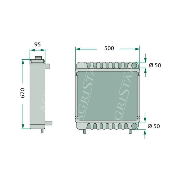 Chłodnica wody fendt farmer 310, 310LSA, 311, 311LSA, 312, 312LSA favorit