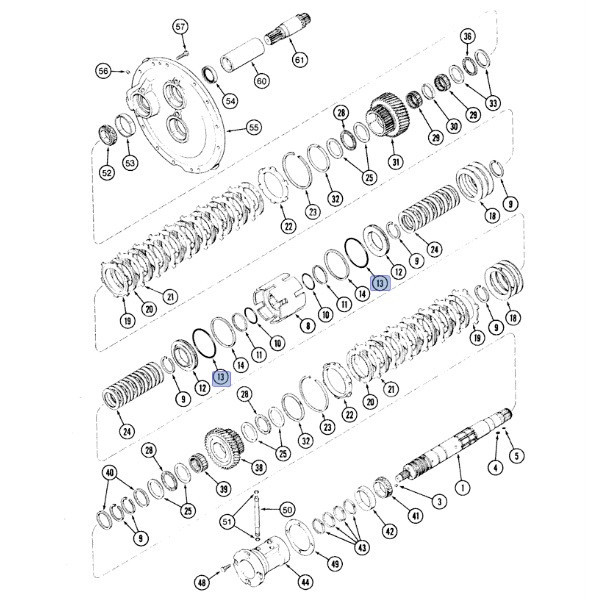Oring kosza skrzyni biegów 1286083C1 87773329 Case Magnum 7110 MX 200 Puma Magnum New Holland T7 T7 .170 T7030 T8 T8.275 8020 T9
