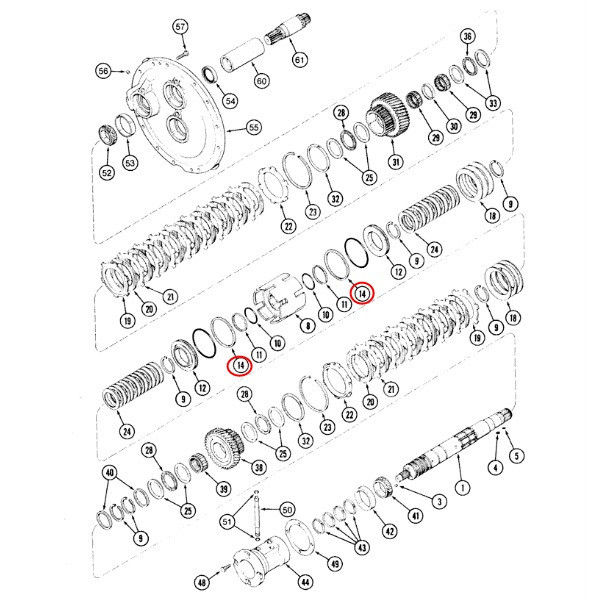 Pierścień teflonowy skrzyni biegów 1286079C1
