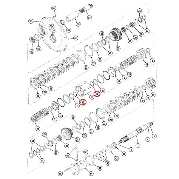 Oring skrzyni biegów 1286081C1 Case 7110 7130 7250 8910 MX 180 Puma Magnum New Holland T7 T7030 T7070 T8 8010 8020 8030 8040 T9