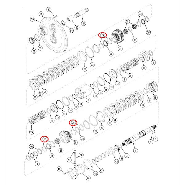 Podkładka łożyska oporowego skrzyni 1286043C1 Case 7110 7150 8910 MX Puma Magnum New Holland T7. T7000 T7030 T8. 8010 8040 T9.