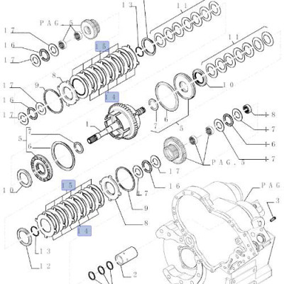 Tarczka sprzęgła 76086267 New Holland LM410 LM420 LM430 LM435A LM1440 LM1330 LM1333 LM1345 LM1060 LM1443 1445 1740 1745 732