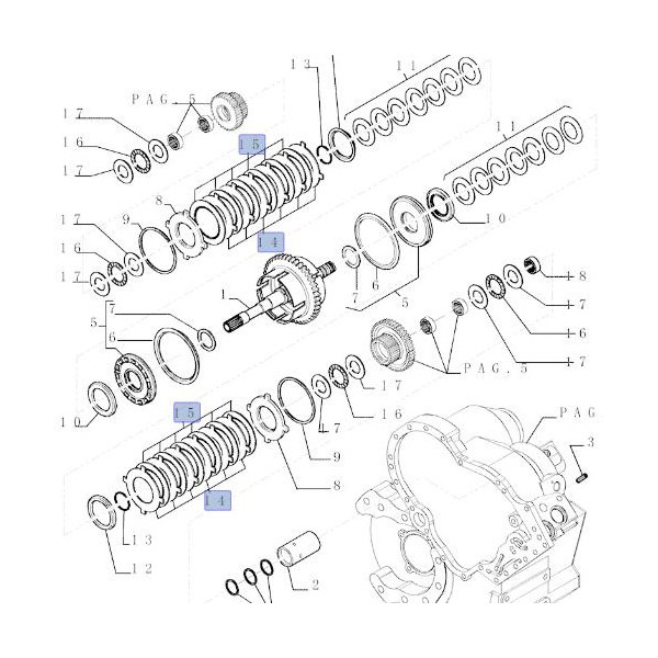 Tarczka sprzęgła 76086267 New Holland LM410 LM420 LM430 LM435A LM1440 LM1330 LM1333 LM1345 LM1060 LM1443 1445 1740 1745 732