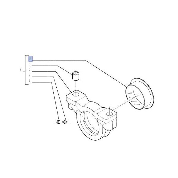 Tuleja 121mm centralnego sworznia zawieszenia osi new holland 76086131 LM430, LM435 manitou mt mlt 634 Claas Scorpion