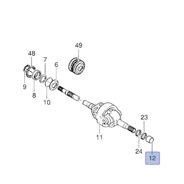 Tulejka  półosi wału 50x55x40 New Holland LM410 LM420 LM425A LM430 LM630 LM640 Manitou MLT claas scorpion 85806962