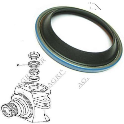 Uszczelniacz sworznia zwolnicy john deere RE50803, RE238667 7400, 7600, 7700, 7800 7410, 7510, 7610, 7710, 7810