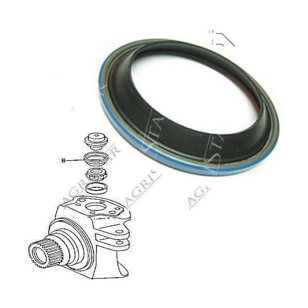 Uszczelniacz sworznia zwolnicy john deere RE50803, RE238667 7400, 7600, 7700, 7800 7410, 7510, 7610, 7710, 7810