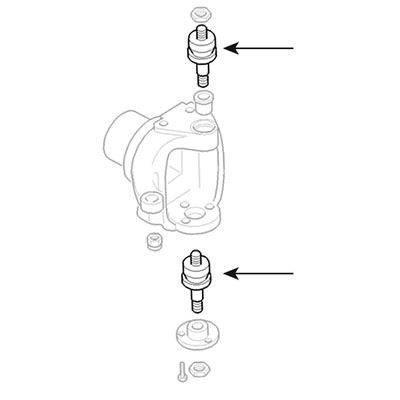 PON2860 Sworzeń zwrotnicy z otworem na czujnik