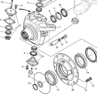 PON1724 Oring piasty koła John Deere
6215,6515 6930,6525,7130,7230,6530,6630,6830