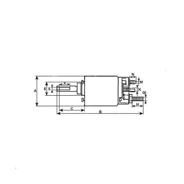Elektromagnes rozrusznika John Deere 7600, 7700, 7800 8400 1177 1188 2054 2056 2058 2064, 2066 2254, 2256, 2258