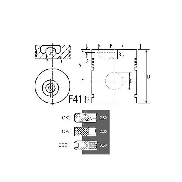SCY3058 Tłok 108mm 3 pierścienie