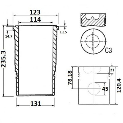 SCY1034 Zestaw naprawczy całego silnika