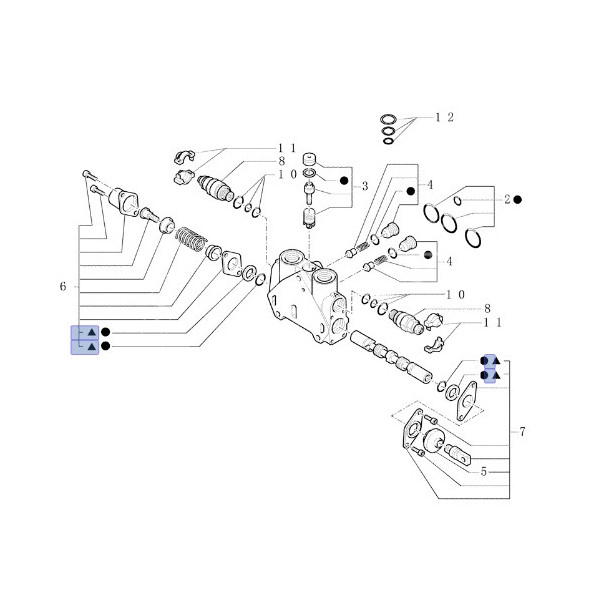 Uszczelniacze ROZDZIELACZA CASE  580SR, 590SR, 695SM 695SR NEW HOLLAND LB90 LB95 LB110 LB115 85824283