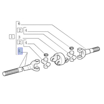 Półoś długa wewnętrzna Lewa 733mm 5197765