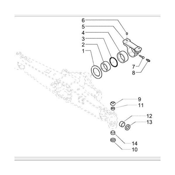 Tulejka sworznia zawieszenia osi Manitou Sanderson 125x115x5mm 3214860, 420518