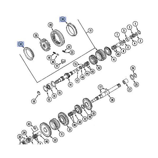 Pierścień zewnętrzny synchronizatora Case ZF 644 743 745XL 844 845XL 856XL 955XL 956XL 1055XL 1056XL 3146645R1