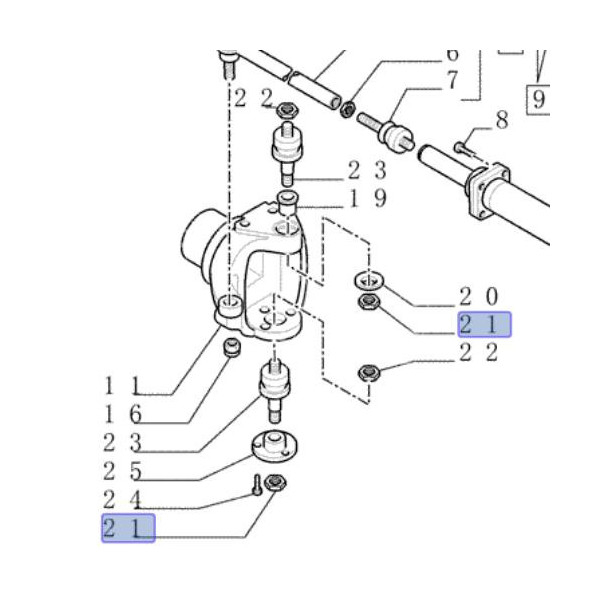 PON2861 Nakrętka dolna sworznia zwrotnicy
