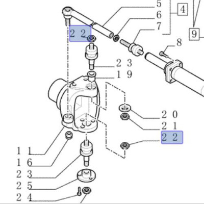 Nakrętka sworznia zwrotnicy Carraro New Holland           
TVT
CVT
Case
CVX
Steyr
CVT
Claas Renault
Ares