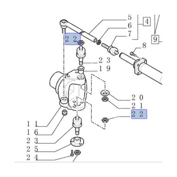 PON2862 Nakrętka górna sworznia zwrotnicy