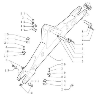 Tuleja mocowania ramienia koparkowego 83910557 Case 580SR 590SR 695SR 695SM  New Holland B110 B115 B90B B100B B110B B115B LB90B