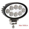 Lampa robocza halogen LED owal 1800Lm John Deere 6820 6920 6930 6630 6150r case maxxum jx puma fendt massey ferguson landini jcb