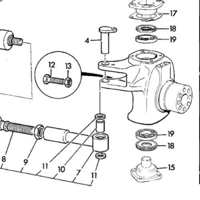 Tulejka drążka kierowniczego JCB 2CX 3CX 4CX 500 520 525 526 527 528 530 532 535 540 808/00253 80800253