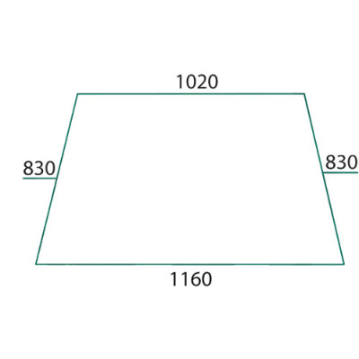 AKK2050 Szyba przednia zielona